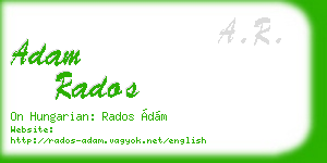 adam rados business card