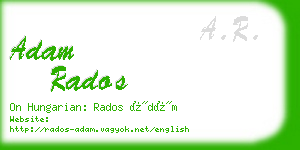 adam rados business card